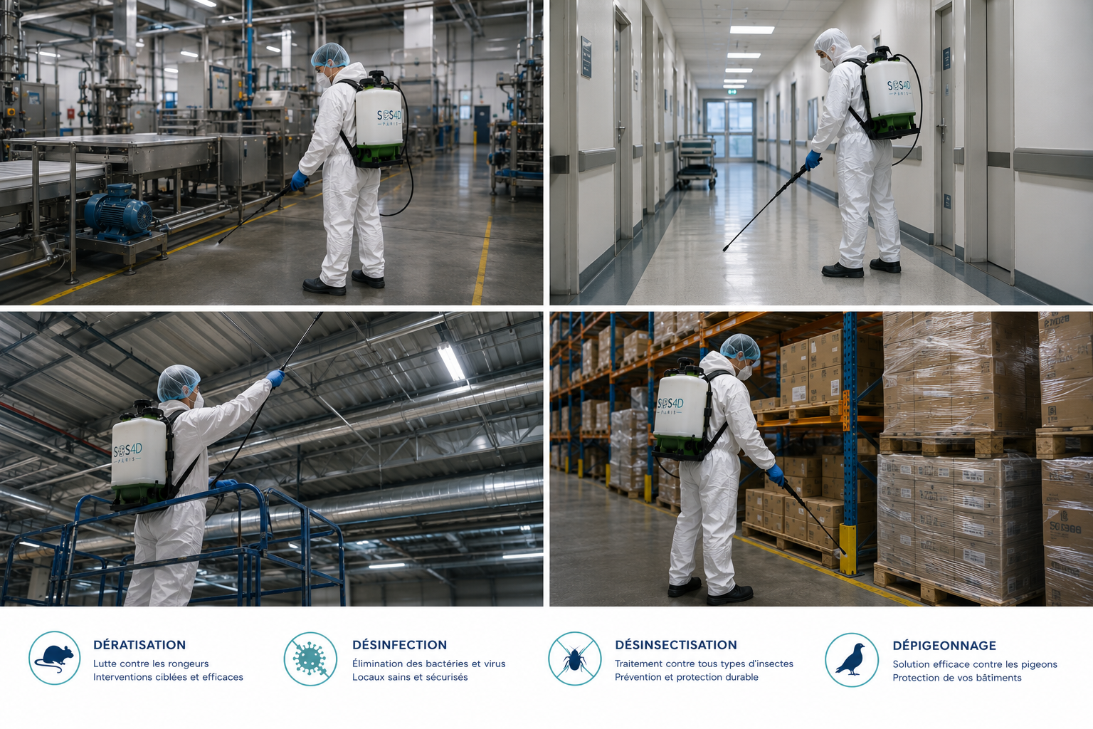 Technicien SOS 4D Paris en intervention dans un environnement professionnel